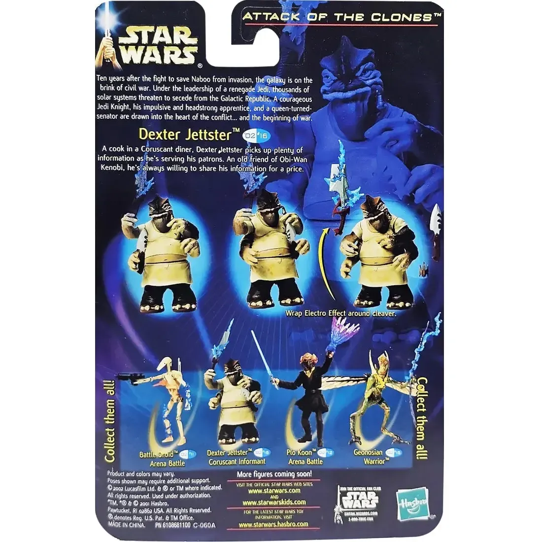 Star Wars: Episode II [Attack of the Clones] - Coruscant Informant Dexter Jettster Action Figure (3.75") - Hasbro - Collection 2, #16 (2002) - Image 3