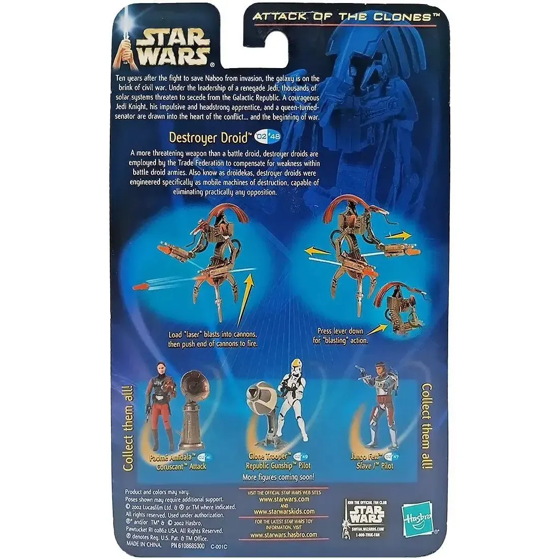 Star Wars: Episode II [Attack of the Clones] - Geonosis Battle Destroyer Droid Action Figure (4") - Hasbro - Collection 1, #48 (2002) - Image 3