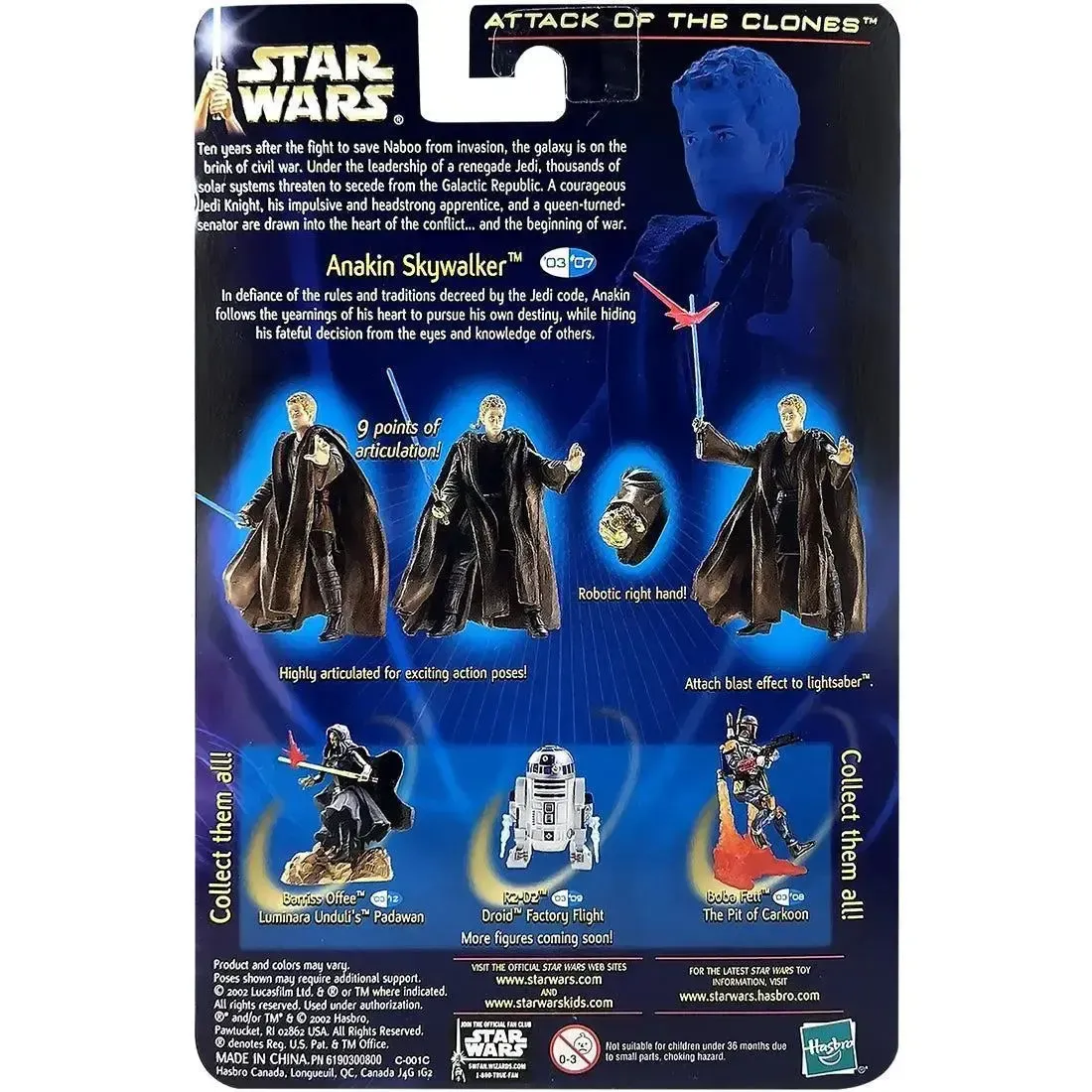 Star Wars: Episode II [Attack of the Clones] - Secret Ceremony Anakin Skywalker Action Figure (3.75") - Hasbro - Collection 1, #07 (2002) - Image 3