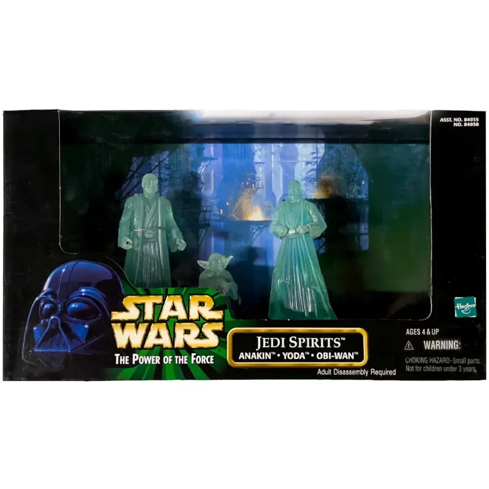 Star Wars: Episode VI [Return of the Jedi] - Jedi Spirits Anakin, Yoda & Obi-Wan Figure Set (3.75") - Hasbro - The Power of the Force Series - (1998)