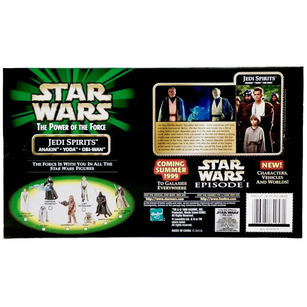 Star Wars: Episode VI [Return of the Jedi] - Jedi Spirits Anakin, Yoda & Obi-Wan Figure Set (3.75") - Hasbro - The Power of the Force Series - (1998) - Image 2