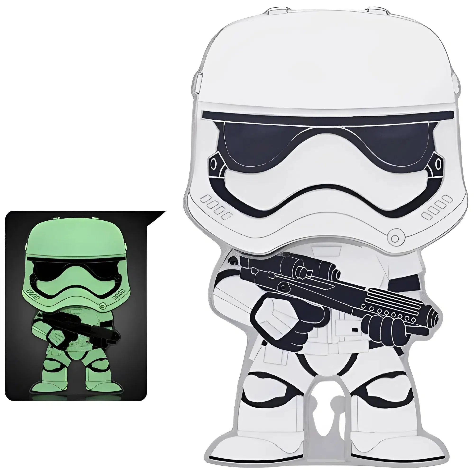 Star Wars - First Order Stormtrooper Pin Badge (#30, Glows in the Dark, Enamel) - Funko - Pop! Pin Series - Image 2