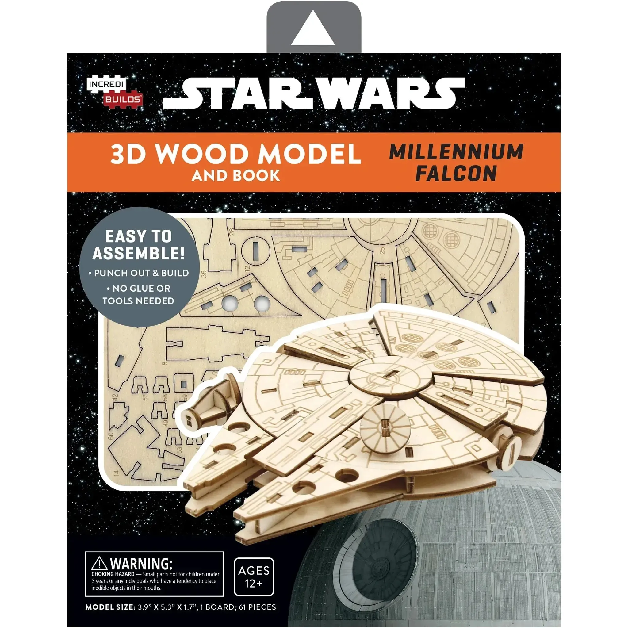 Star Wars - Millennium Falcon Book & 3D Model Kit (Wood) - Insights Editions - IncrediBuilds Series - (2022)