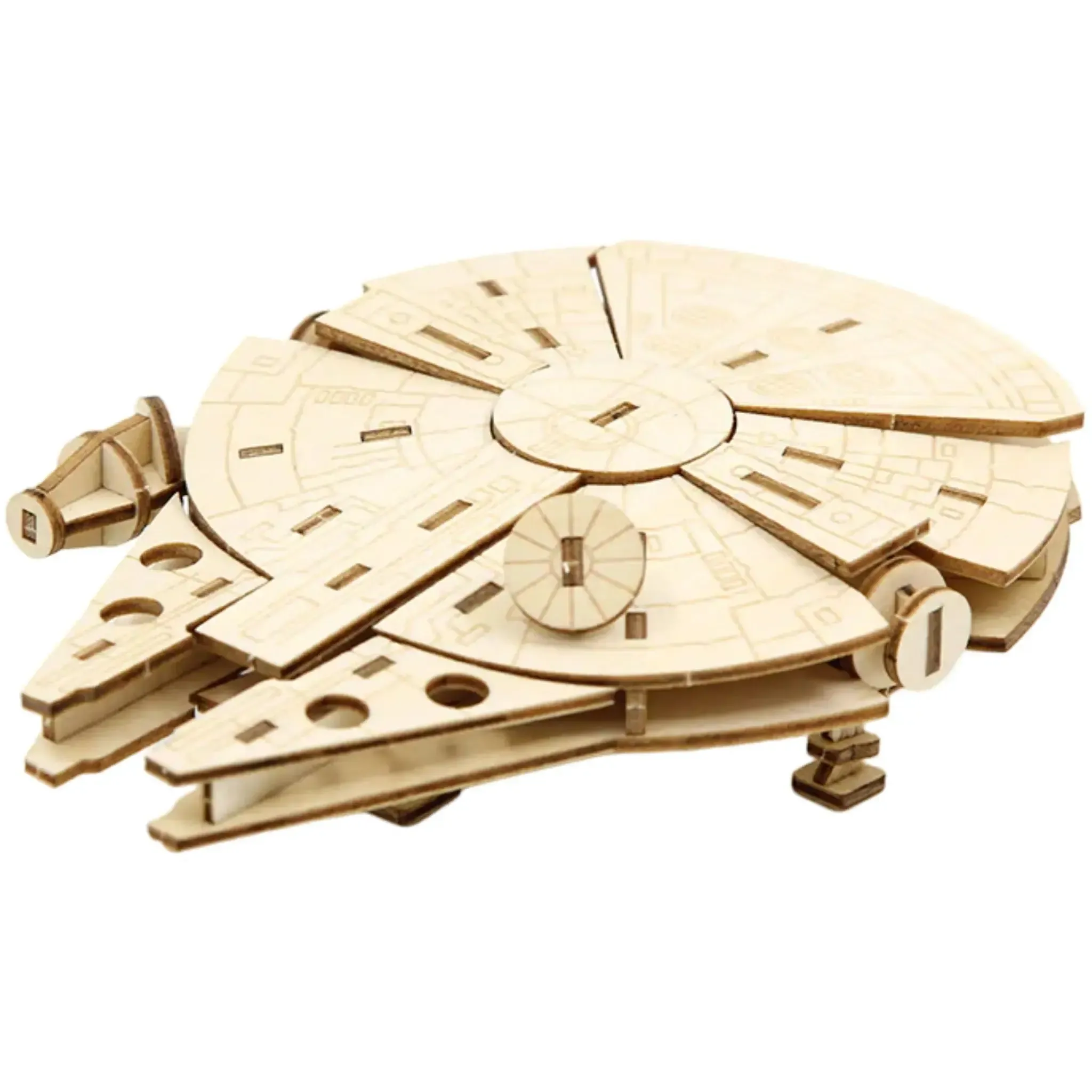 Star Wars - Millennium Falcon Book & 3D Model Kit (Wood) - Insights Editions - IncrediBuilds Series - (2022) - Image 2