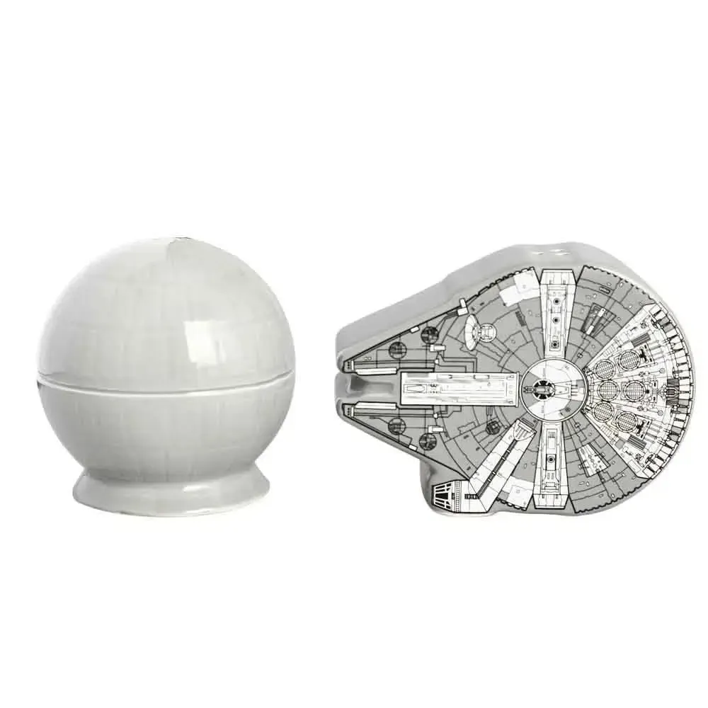 Star Wars - Millennium Falcon & Death Star Salt & Pepper Shaker Set (Ceramic) - Bioworld - Image 2