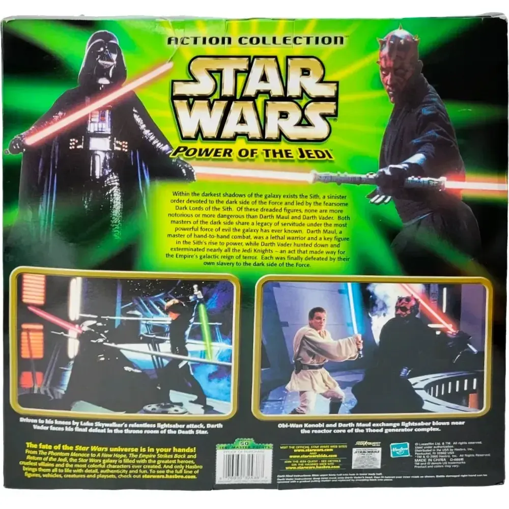 Star Wars [Power of the Jedi] - Sith Lords Darth Vader & Darth Maul Action Figure Set (12") - Hasbro (2000) - Image 3