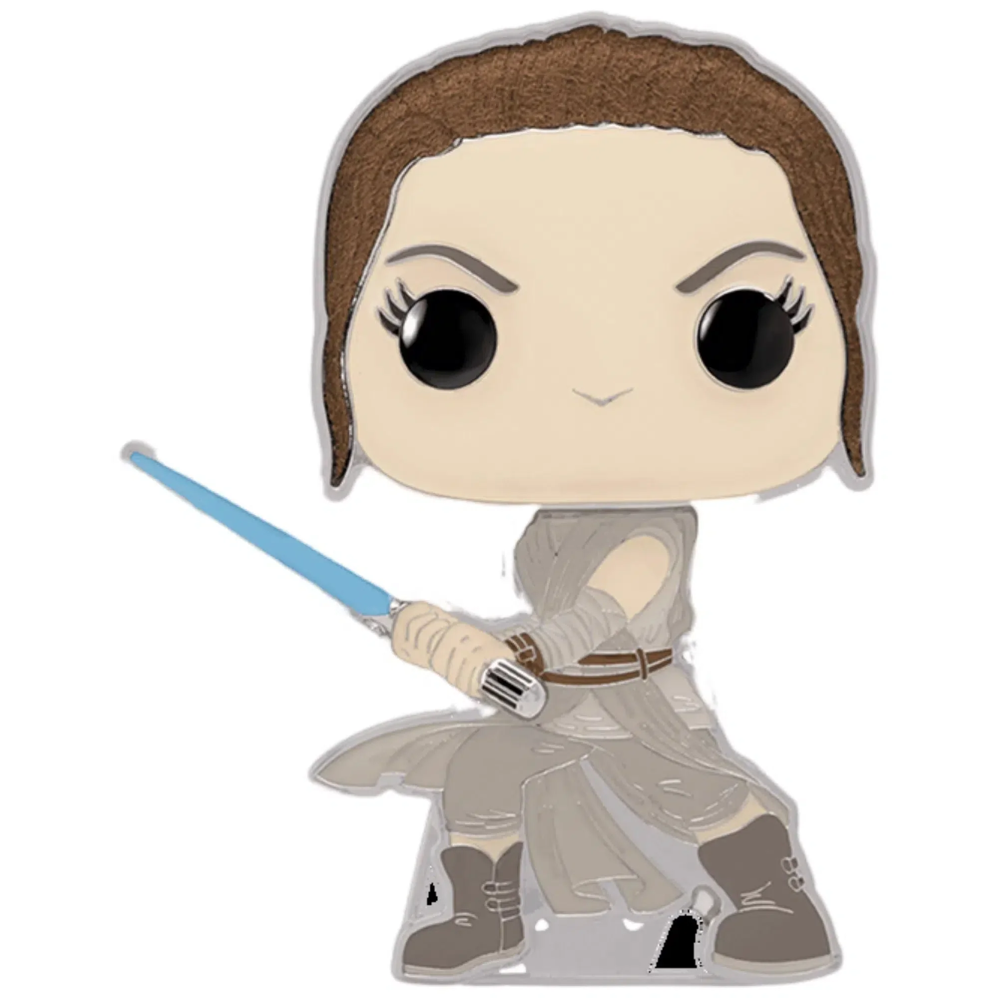 Star Wars - Rey Pin Badge (#28, Glows in the Dark, Enamel) - Funko - Pop! Pin Series - Image 2