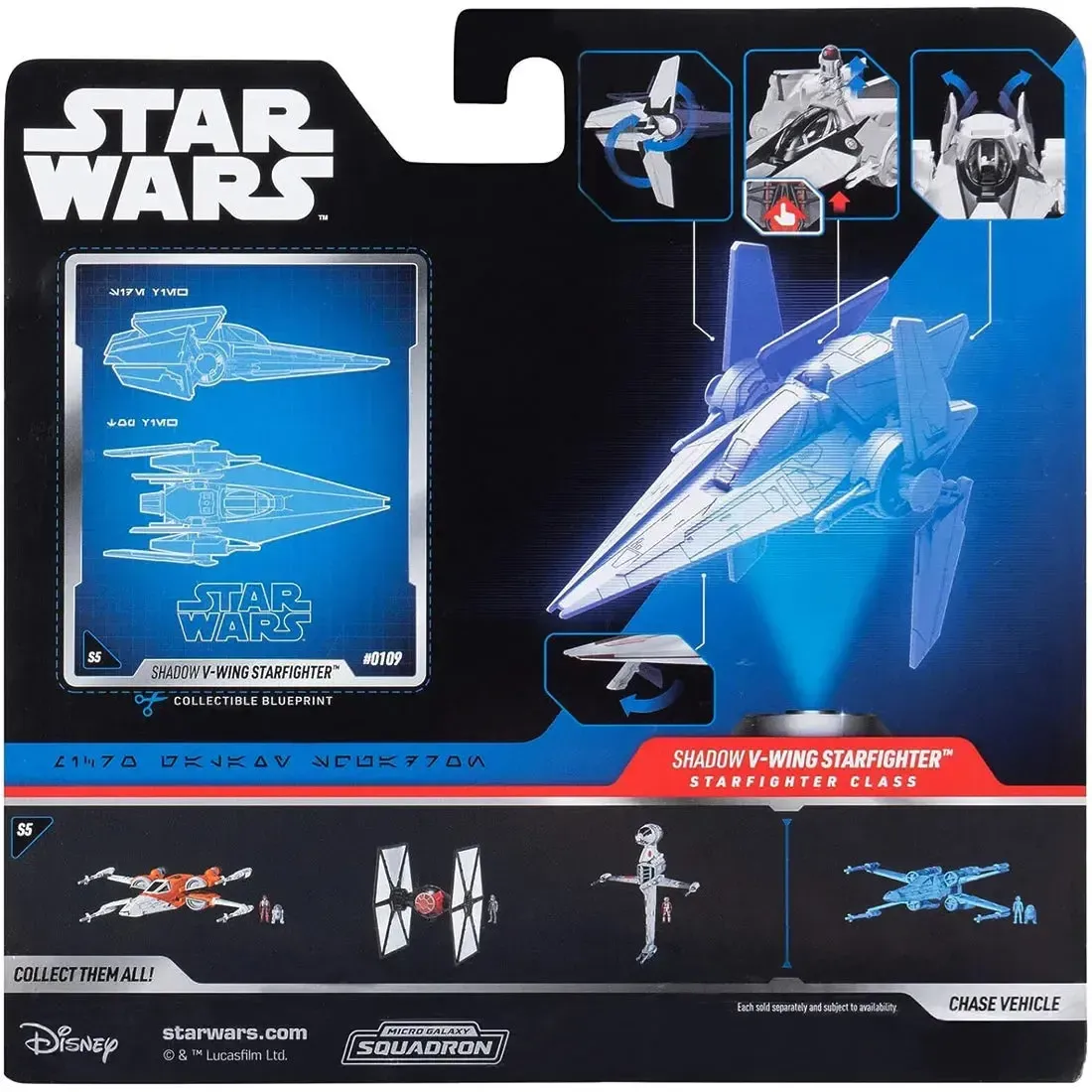 Star Wars - Shadow V-Wing Starfighter Figure Set (Rare Edition: 1 of 15,000) - Jazwares - Micro Galaxy Squadron Series (0109) - Image 3
