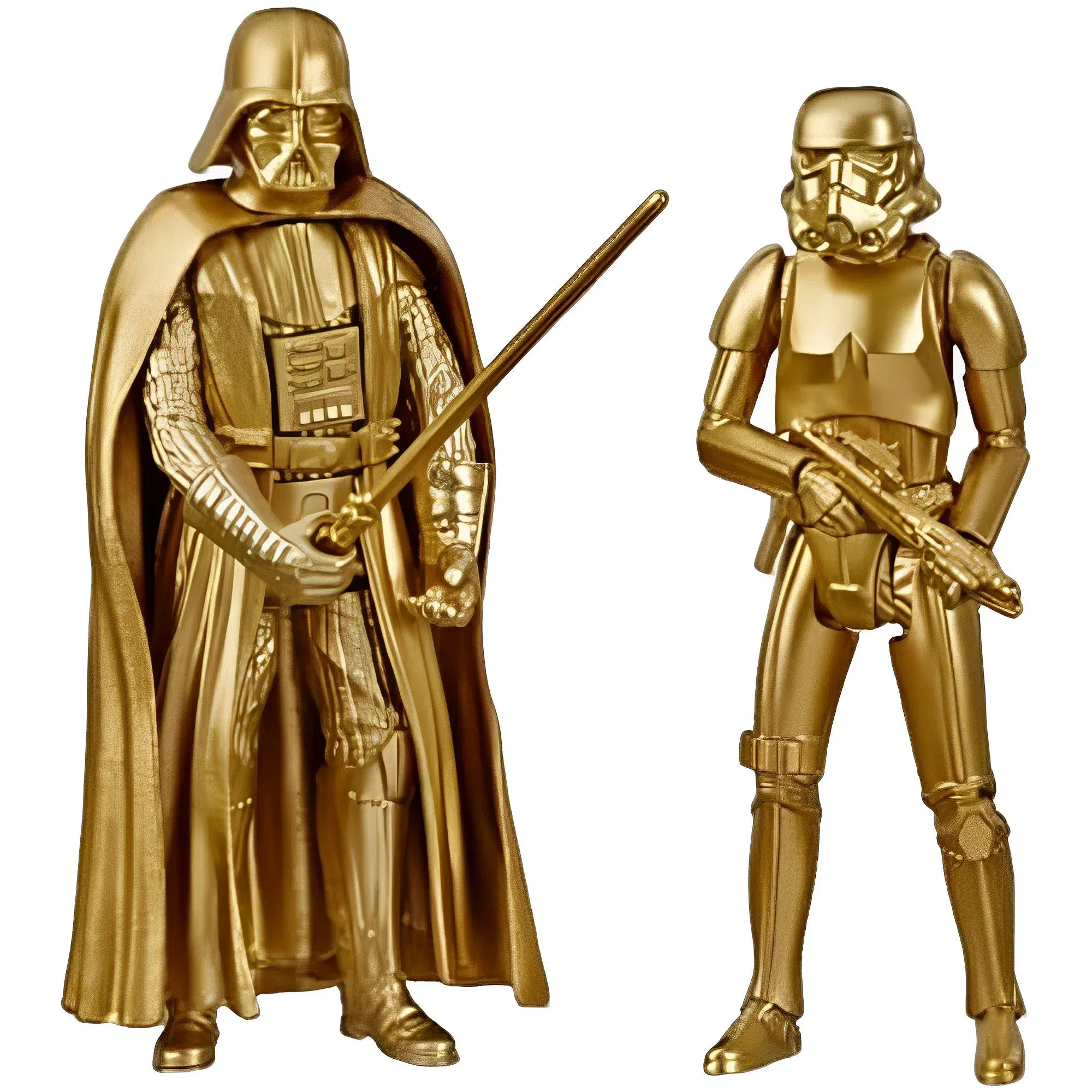 Star Wars [Skywalker Saga] - Gold Darth Vader & Stormtrooper Action Figure Set (3.75") - Hasbro - Commemorative Edition Series - Image 2