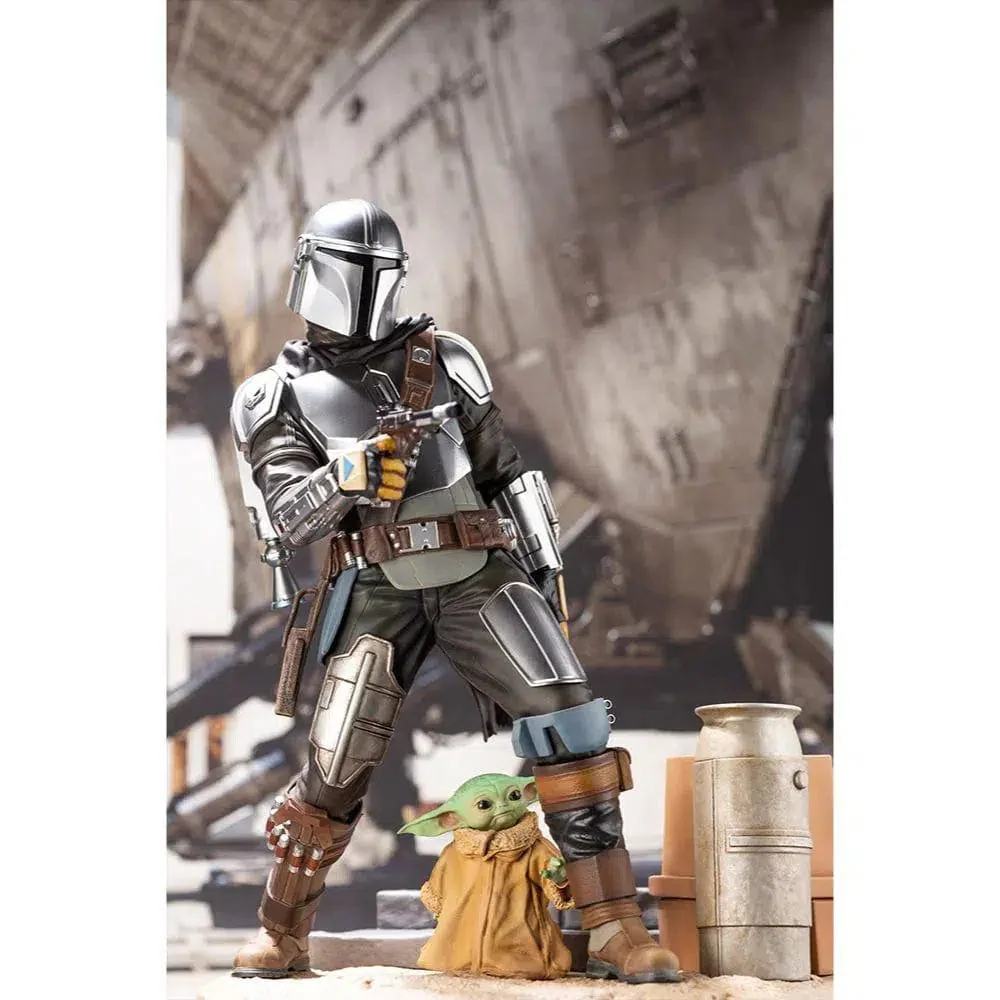 Star Wars: The Mandalorian - Din Djarin & Grogu Statue Figure (1:7 Scale) - Kotobukiya - ArtFX Series - Image 9