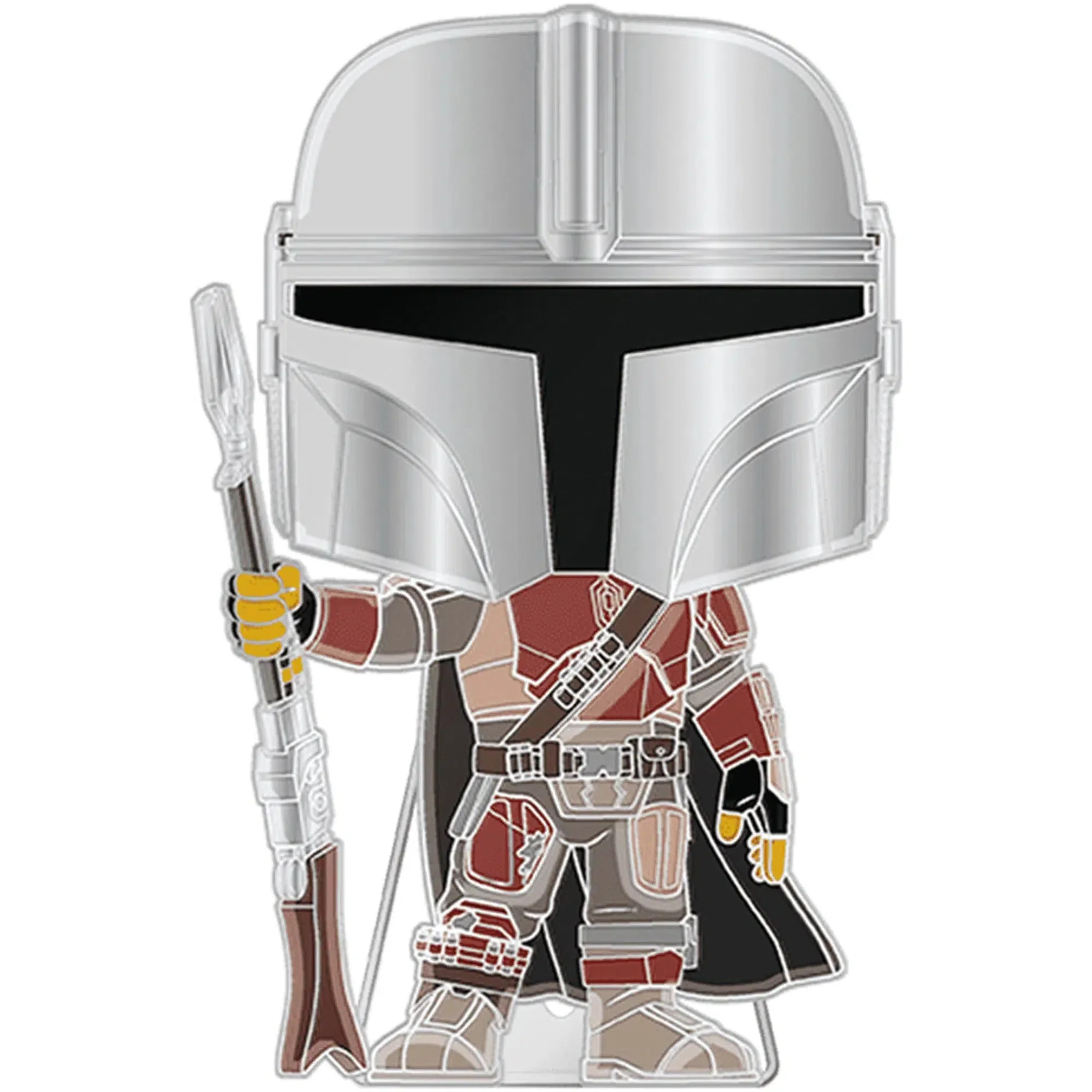 Star Wars: The Mandalorian - Din Djarin Pin Badge with Stand (Enamel) - Funko - POP! Pin Series (48) - Image 2