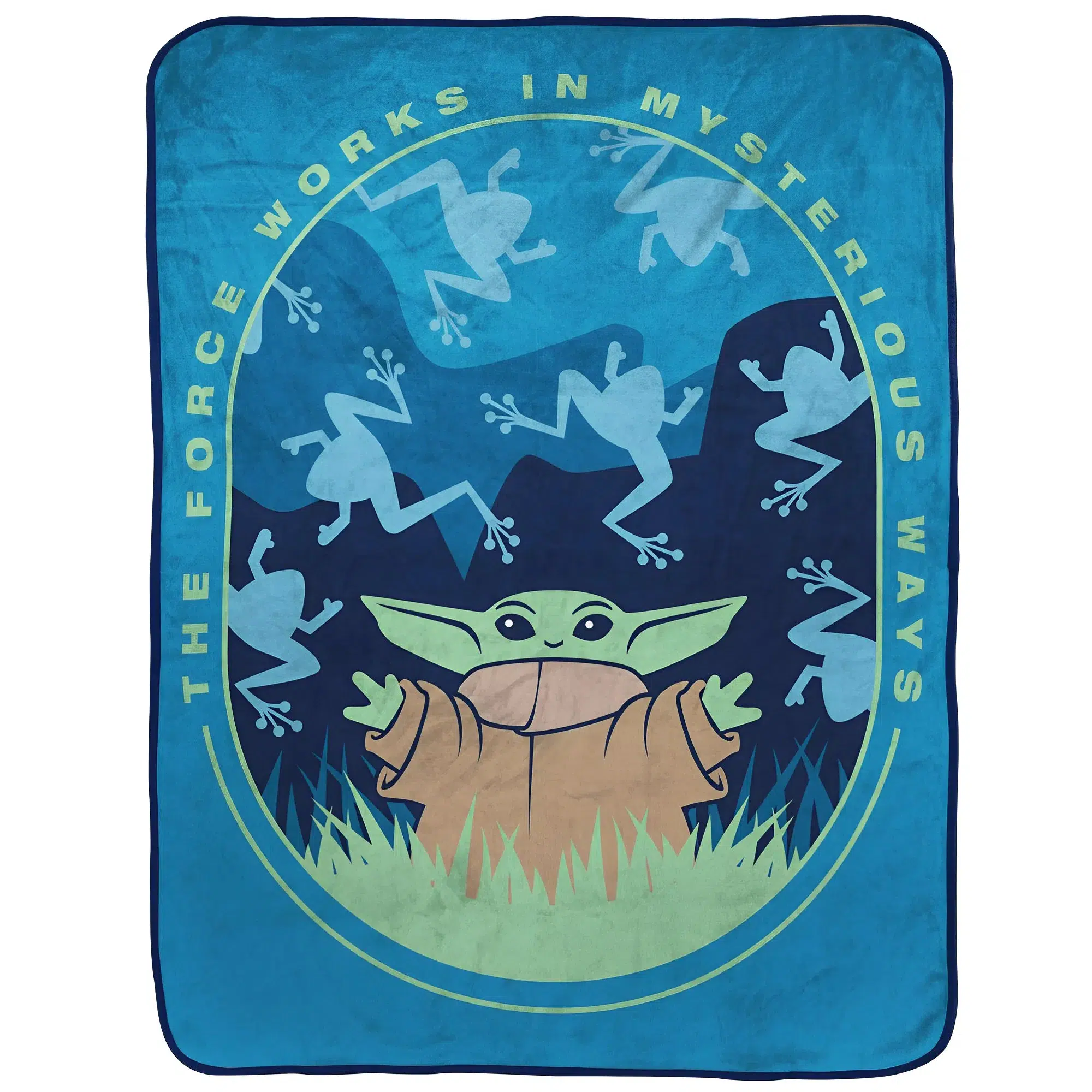 Star Wars: The Mandalorian - Grogu "The Force Works In Mysterious Ways" Plush Throw Blanket (Polyester, 46"x60") - Jay Franco - Image 2