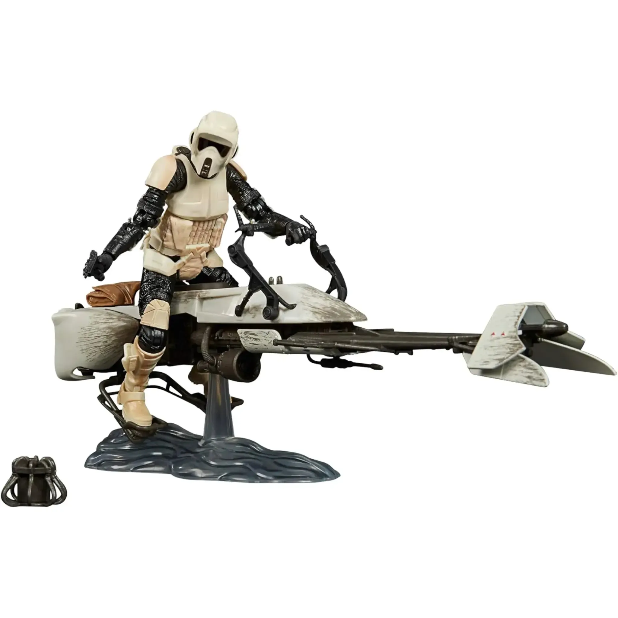 Star Wars: The Mandalorian - Speeder Bike Scout Trooper with The Child (Grogu) Deluxe Figure Set (6") - Hasbro - The Black Series - (2020) - Image 2