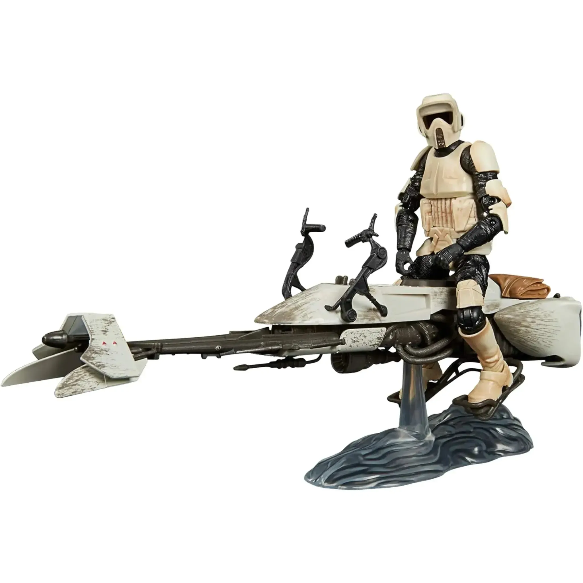Star Wars: The Mandalorian - Speeder Bike Scout Trooper with The Child (Grogu) Deluxe Figure Set (6") - Hasbro - The Black Series - (2020) - Image 4