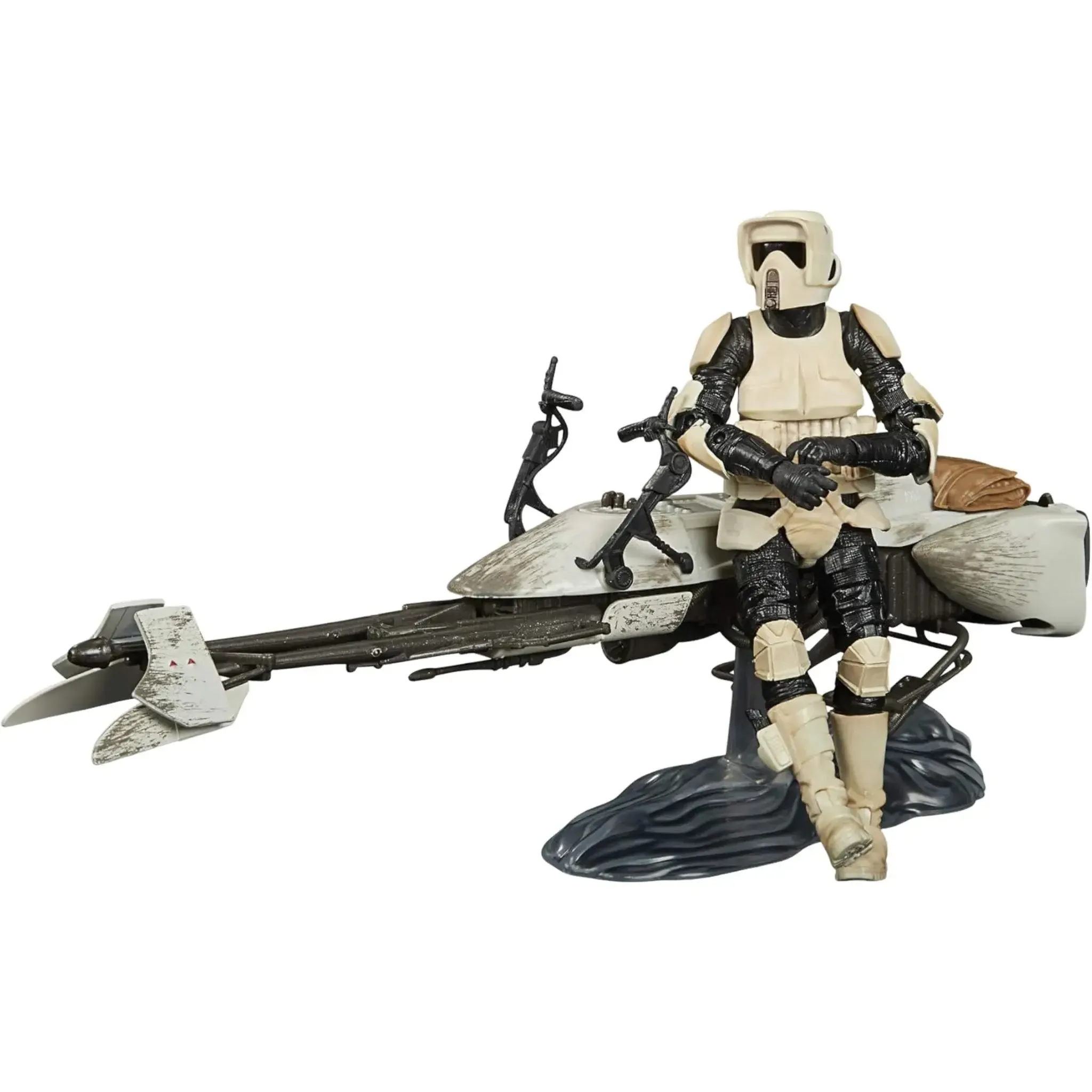 Star Wars: The Mandalorian - Speeder Bike Scout Trooper with The Child (Grogu) Deluxe Figure Set (6") - Hasbro - The Black Series - (2020) - Image 6