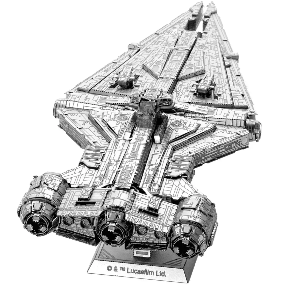 Star Wars - Unpainted Imperial Light Cruiser Ship Figure Model Kit (Steel, Challenging Difficulty) - Fascinations - Metal Earth Premium Series - Image 4