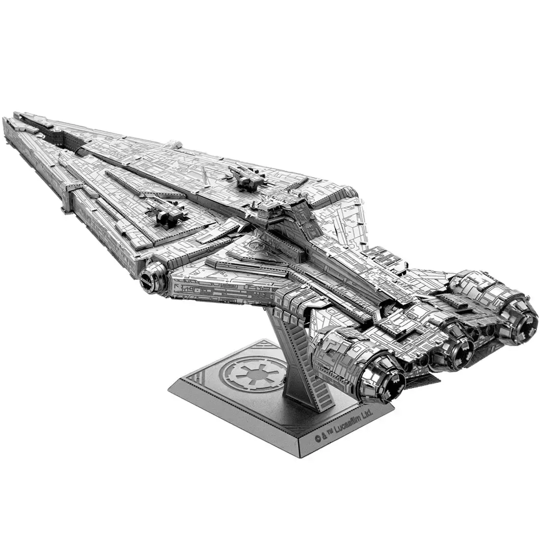 Star Wars - Unpainted Imperial Light Cruiser Ship Figure Model Kit (Steel, Challenging Difficulty) - Fascinations - Metal Earth Premium Series - Image 5