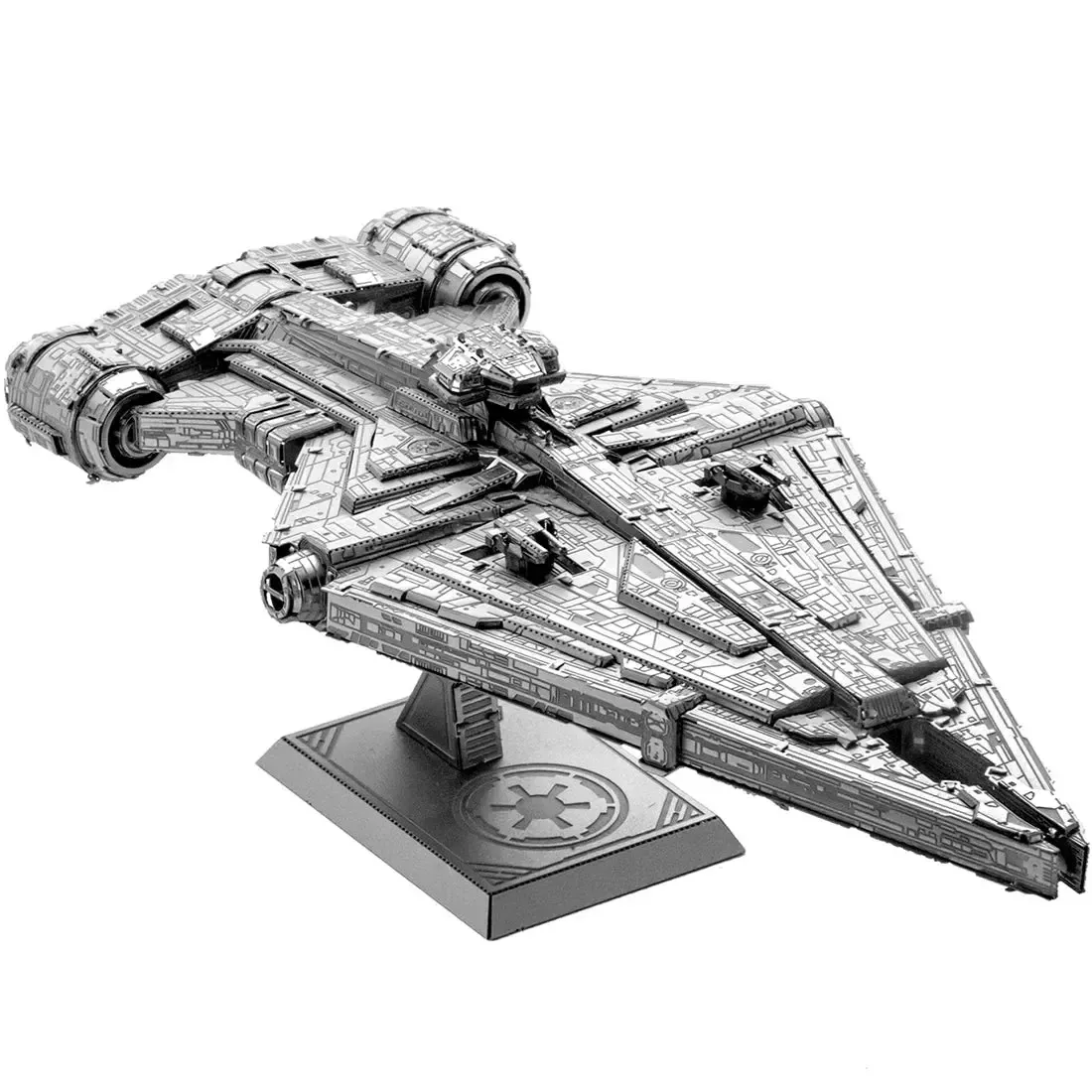 Star Wars - Unpainted Imperial Light Cruiser Ship Figure Model Kit (Steel, Challenging Difficulty) - Fascinations - Metal Earth Premium Series - Image 6