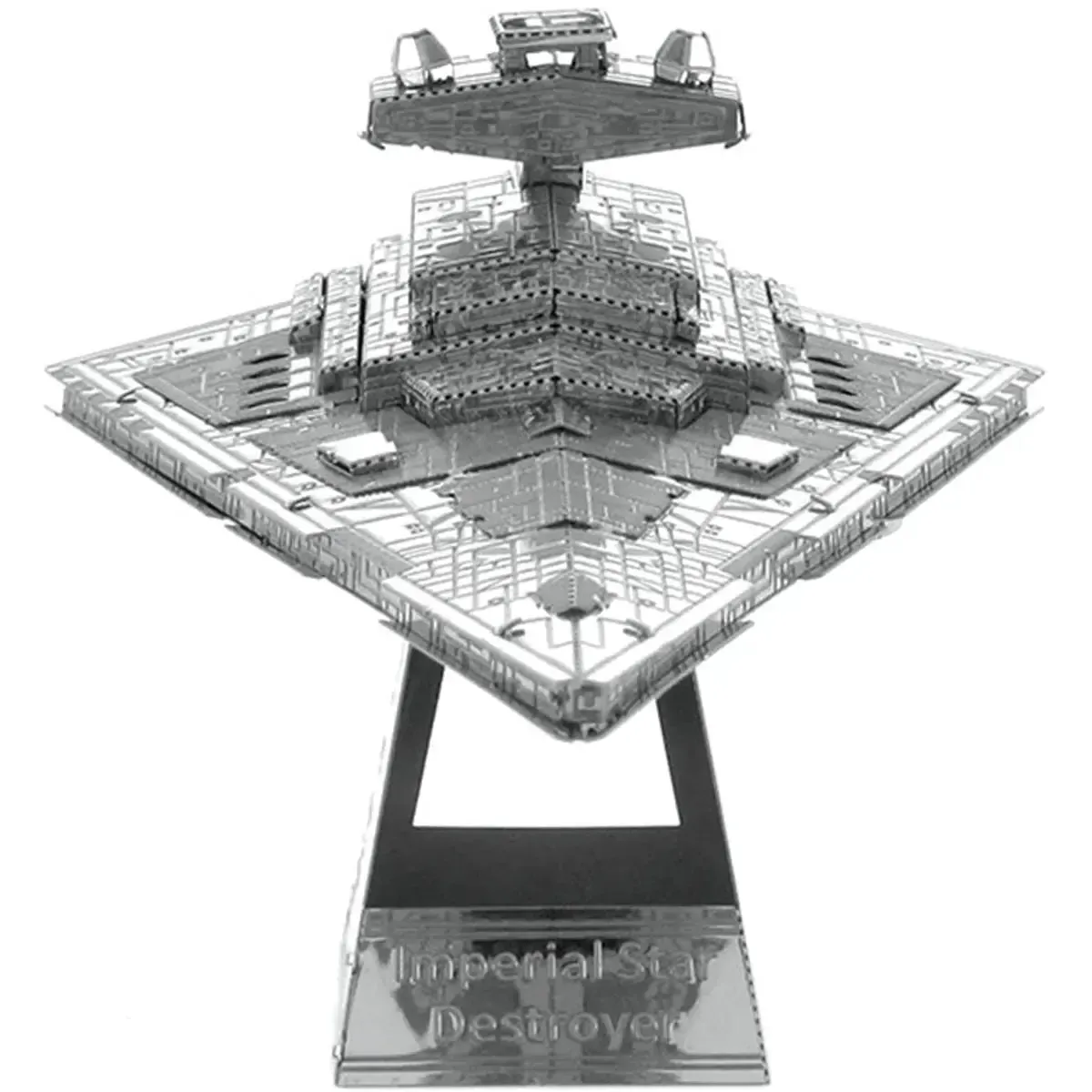 Star Wars - Unpainted Imperial Star Destroyer Figure Model Kit (Steel, Moderate Difficulty) - Fascinations - Metal Earth Series - Image 4