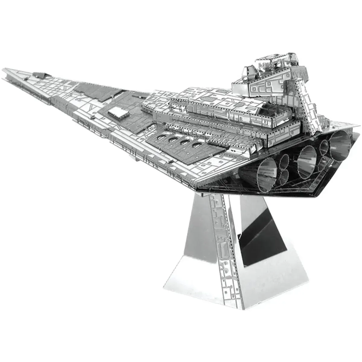 Star Wars - Unpainted Imperial Star Destroyer Figure Model Kit (Steel, Moderate Difficulty) - Fascinations - Metal Earth Series - Image 6