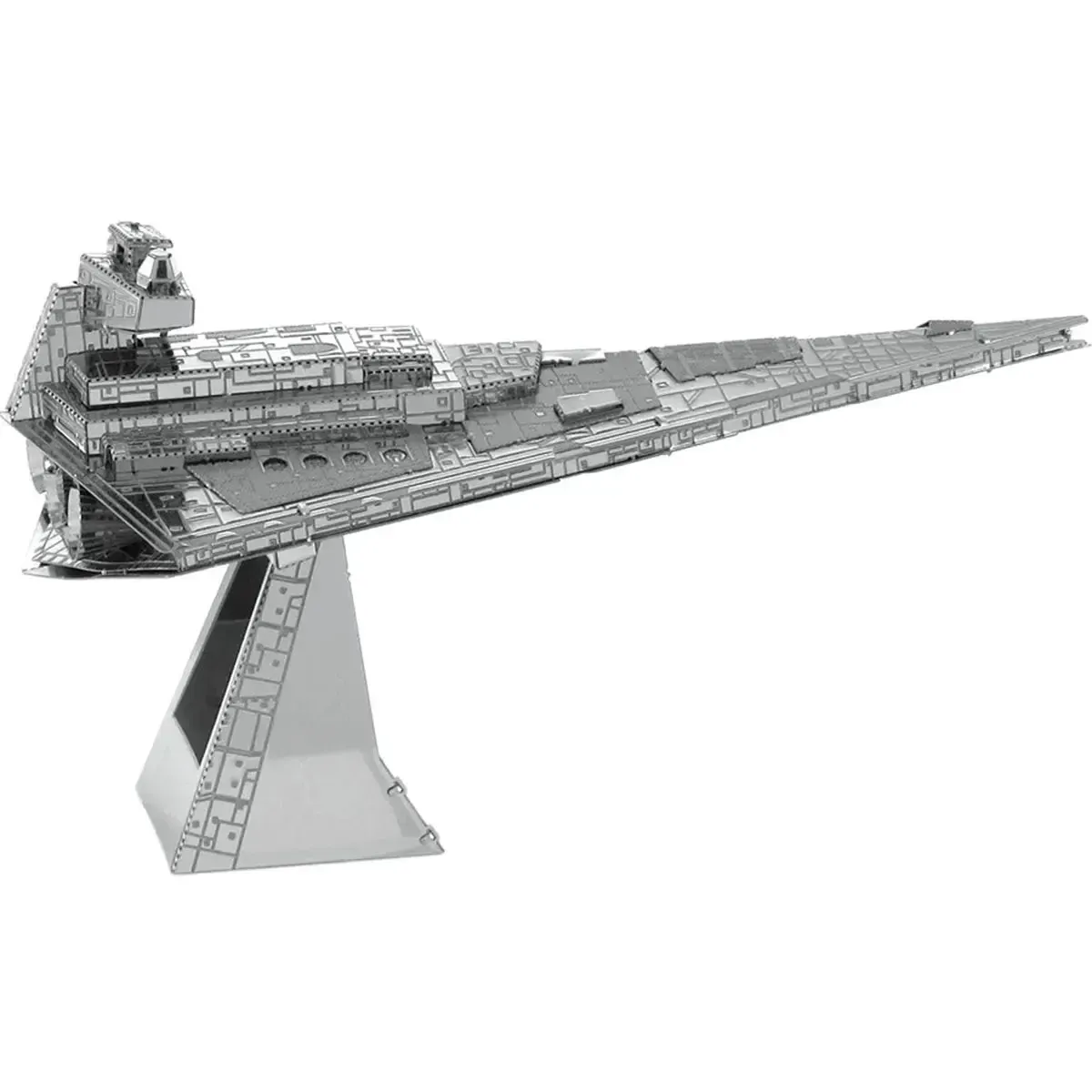 Star Wars - Unpainted Imperial Star Destroyer Figure Model Kit (Steel, Moderate Difficulty) - Fascinations - Metal Earth Series - Image 7