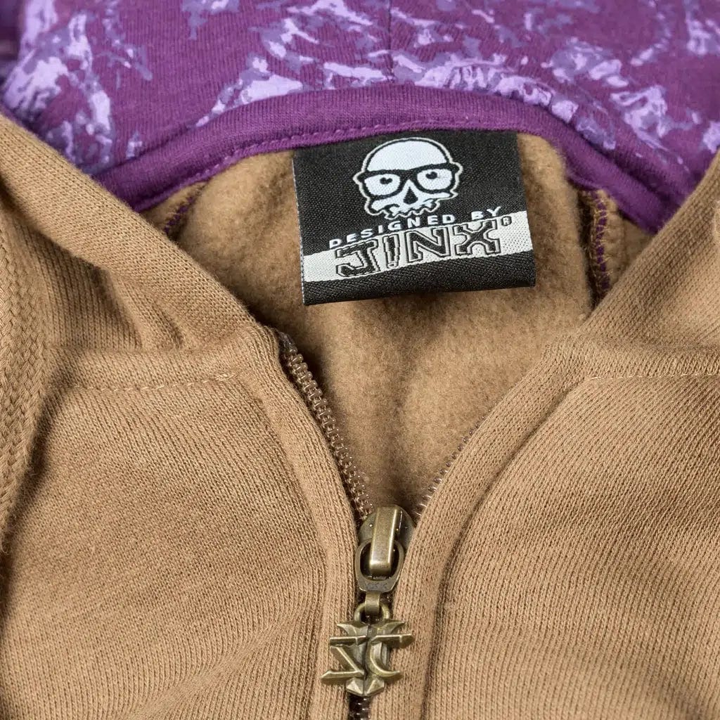 StarCraft II - Zerg Carapace Zip-up Hoodie (Brown / Purple) - J!NX - Image 2