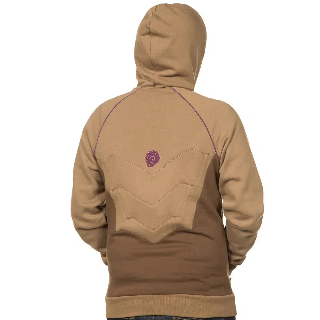 StarCraft II - Zerg Carapace Zip-up Hoodie (Brown / Purple) - J!NX - Image 4
