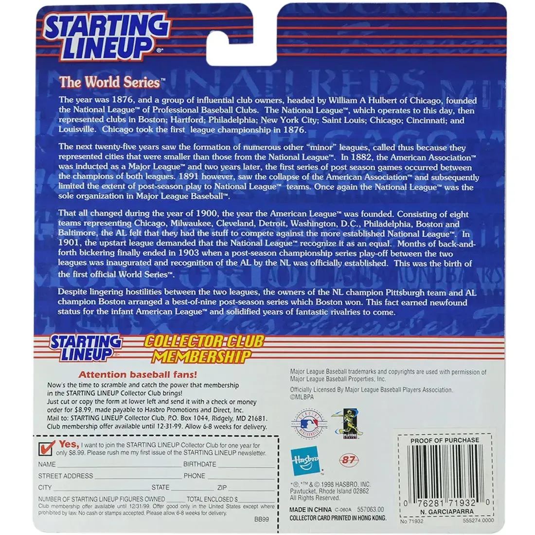 Starting Lineup [MLB: Boston Red Sox] - Nomar Garciaparra Baseball Figure - Hasbro - 1999 Edition Series - Image 3