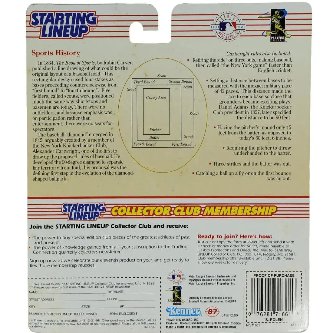 Starting Lineup [MLB: Philadelphia Phillies] - Scott Rolen Baseball Figure - Kenner - 1998 Edition Extended Series - Image 3