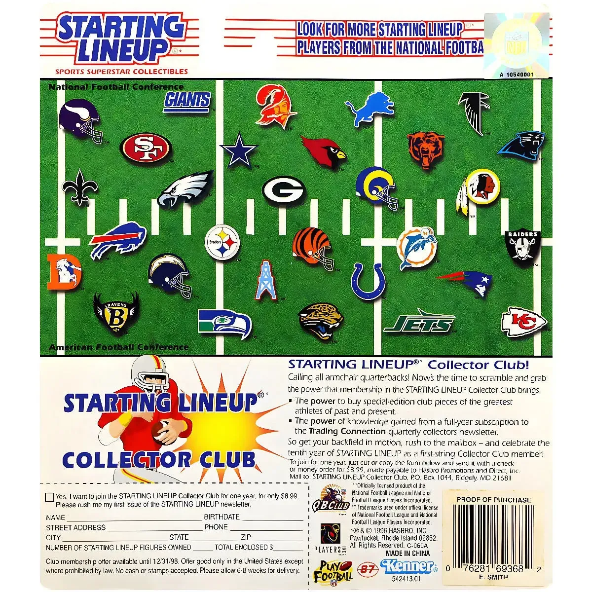Starting Lineup [NFL: Dallas Cowboys] - Emmitt Smith Football Figure (4.5") - Kenner - 1998 Edition Series - Image 2