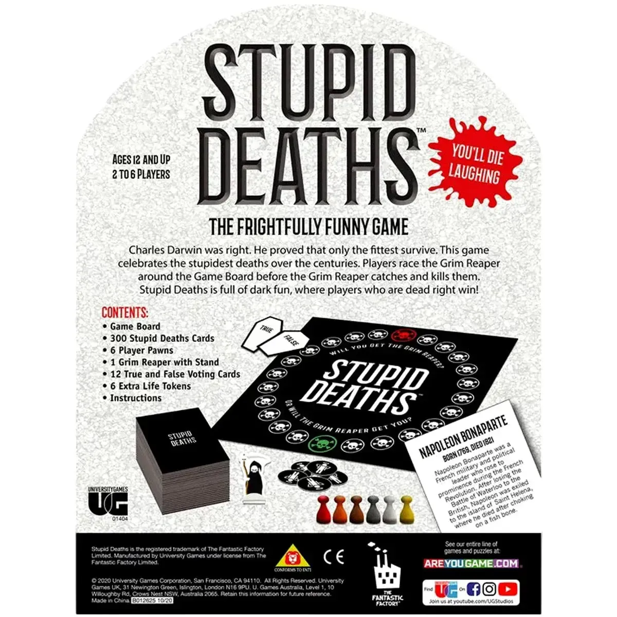 Stupid Deaths - Trivia Party Board Game for Family and Adults (2-6 Players, Age 12+) - University Games - Image 3
