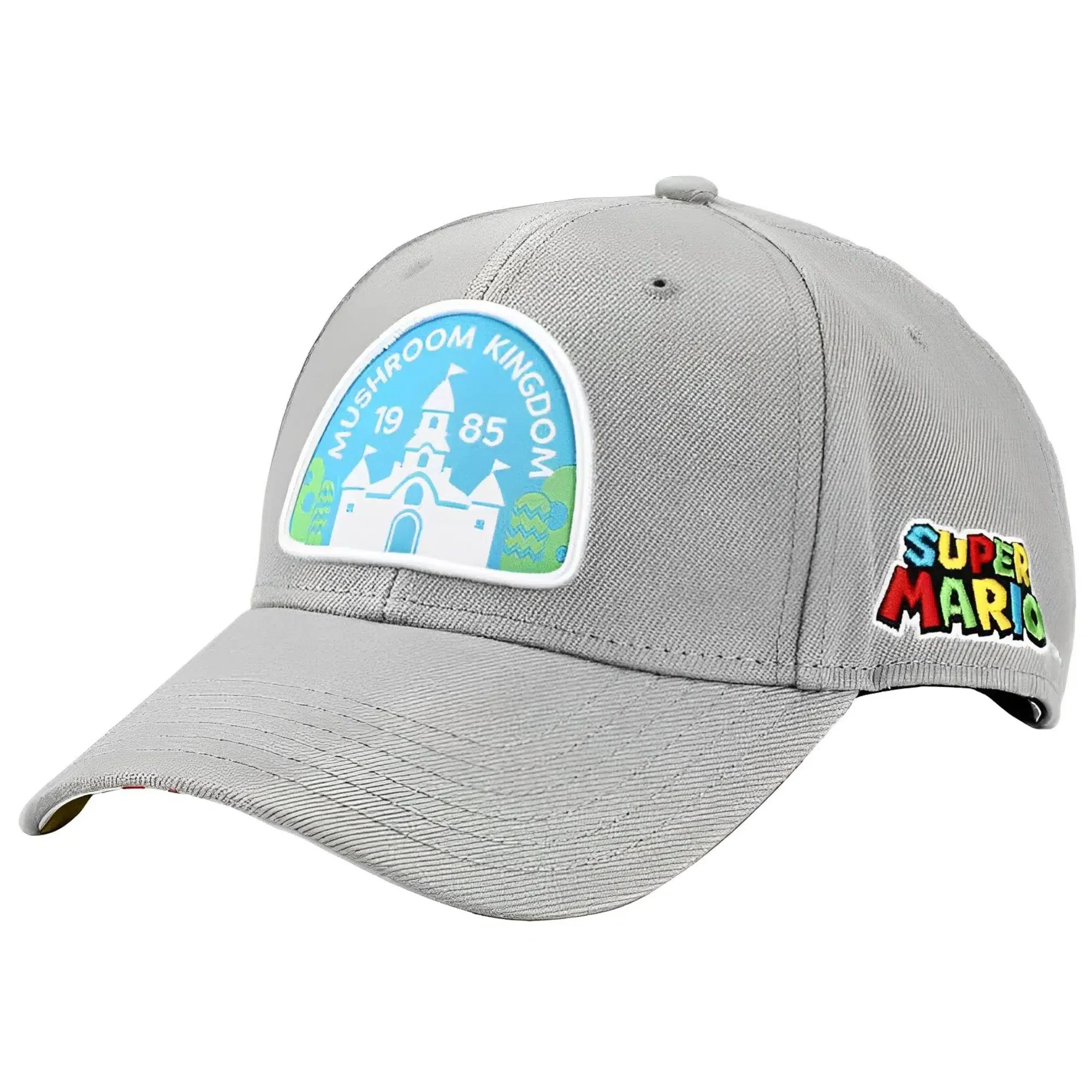 Super Mario Bros. - 1985 Mushroom Kingdom Gray Patch Hat - Bioworld - Image 2