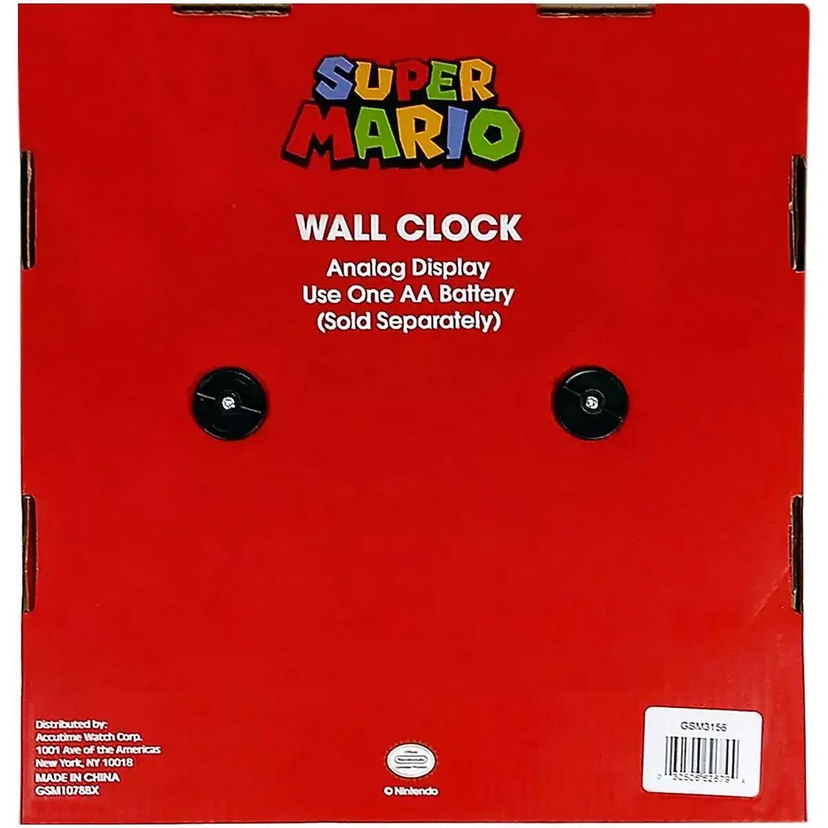 Super Mario Bros. - Mario & Luigi Wall Clock (10") - Accutime - Image 3