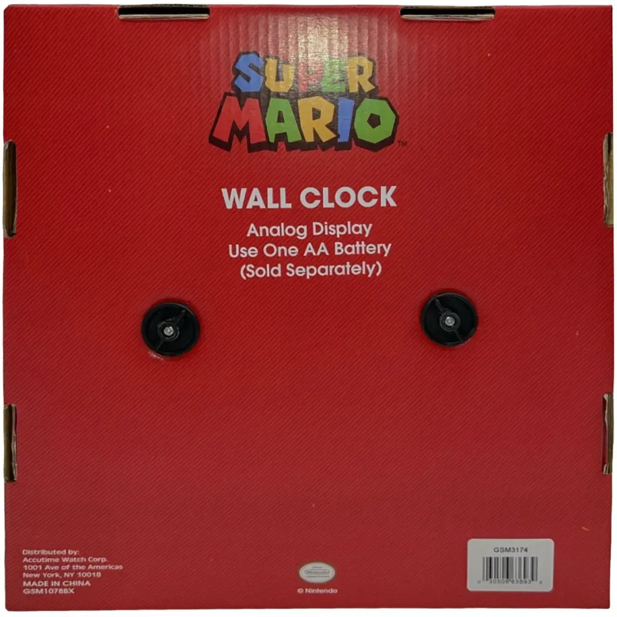 Super Mario Bros. - Red Happy Mario & Luigi Wall Clock (10") - Accutime - Image 3