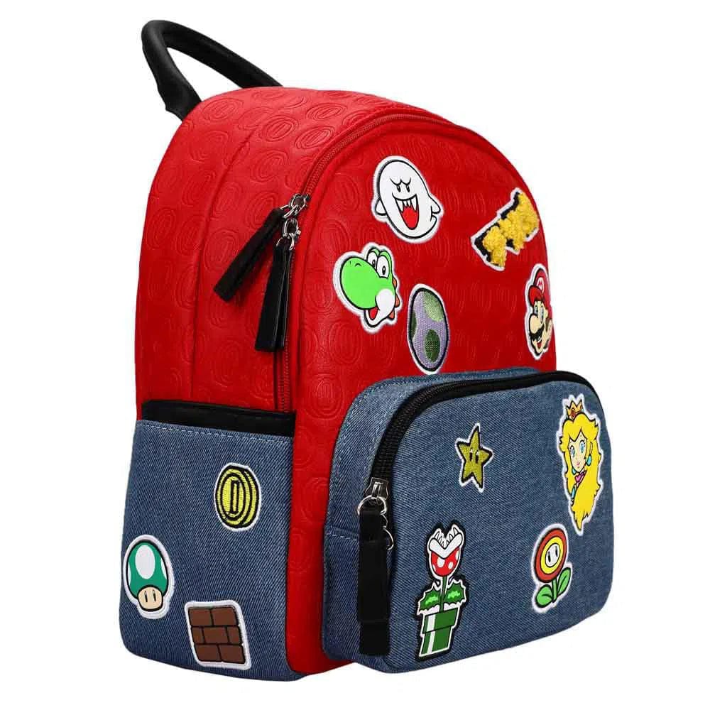 Super Mario - Game Character Patches Mini Backpack (Embossed) - Bioworld - Image 2