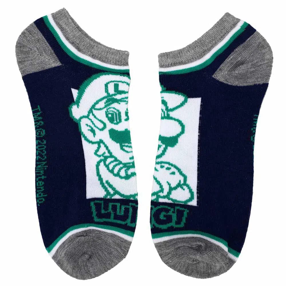 Super Mario - Mixed Icons Ankle Socks (5 Pairs) - Bioworld - Image 5