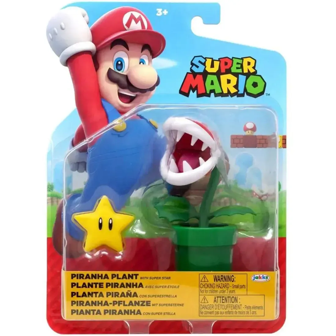 Super Mario - Piranha Plant with Super Star Action Figure (4") - Jakks Pacific