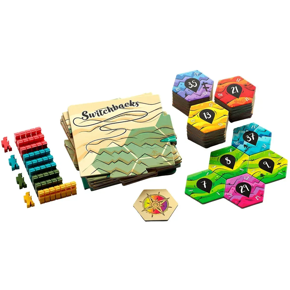 Switchbacks - Tile Placement Hiking Board Game for Family, Adults, and Children (2-4 Players, Ages 11+) - Allplay - Image 2