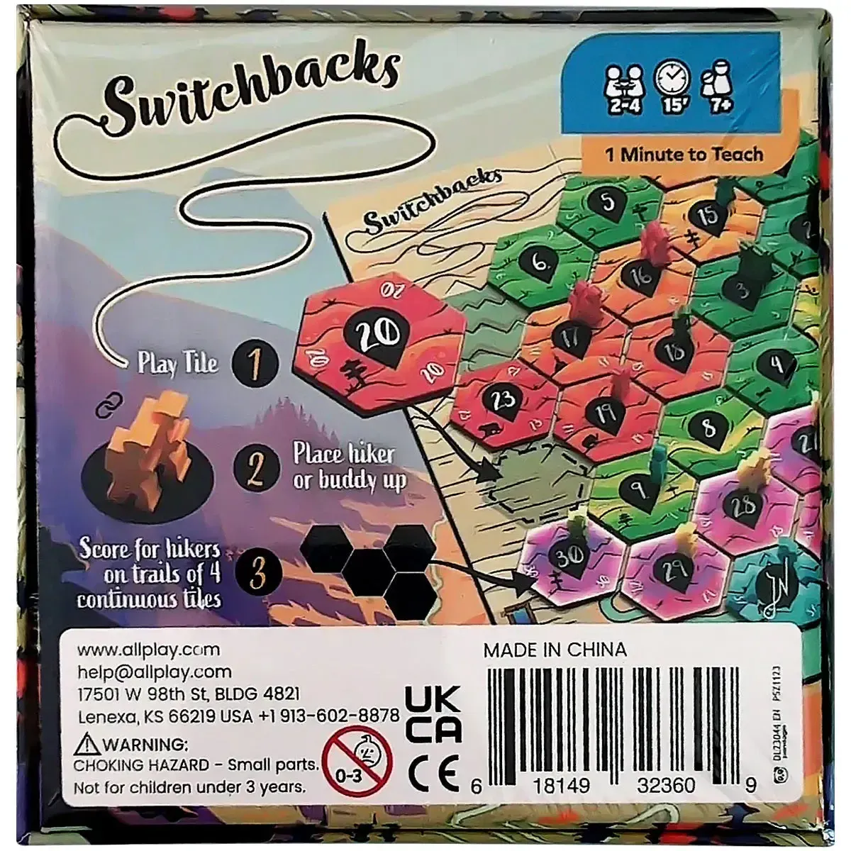 Switchbacks - Tile Placement Hiking Board Game for Family, Adults, and Children (2-4 Players, Ages 11+) - Allplay - Image 3