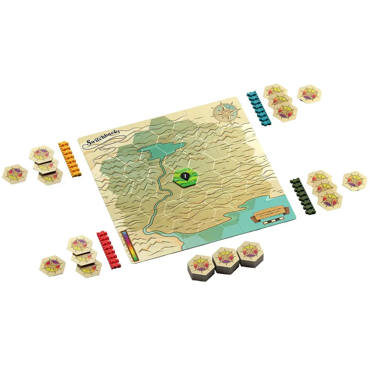 Switchbacks - Tile Placement Hiking Board Game for Family, Adults, and Children (2-4 Players, Ages 11+) - Allplay - Image 6