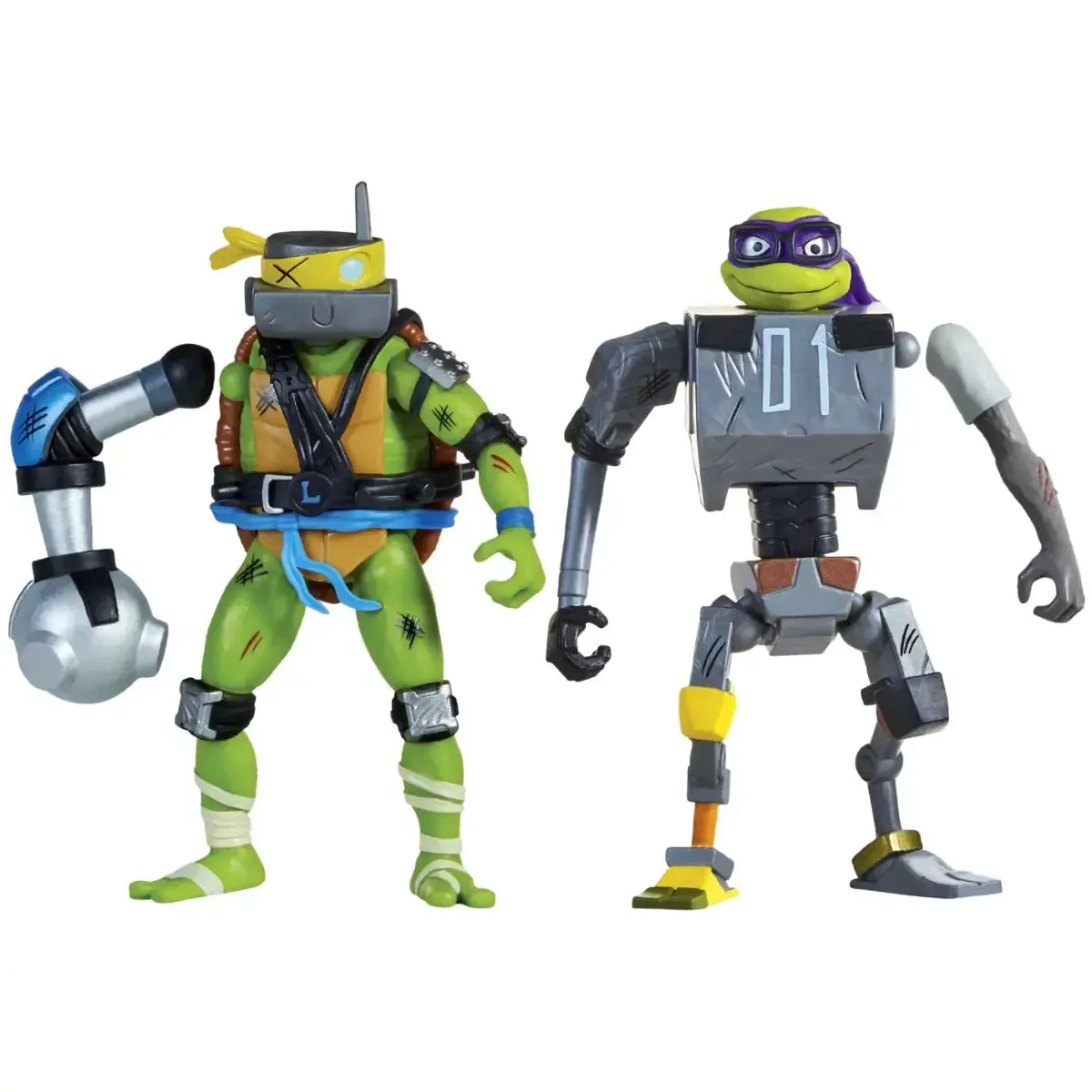 Tales Of The Teenage Mutant Ninja Turtles - Leonardo & Mechazoid Action Figure Set - Playmates Toys - Mutations: Mix 'N Match Series - Image 5