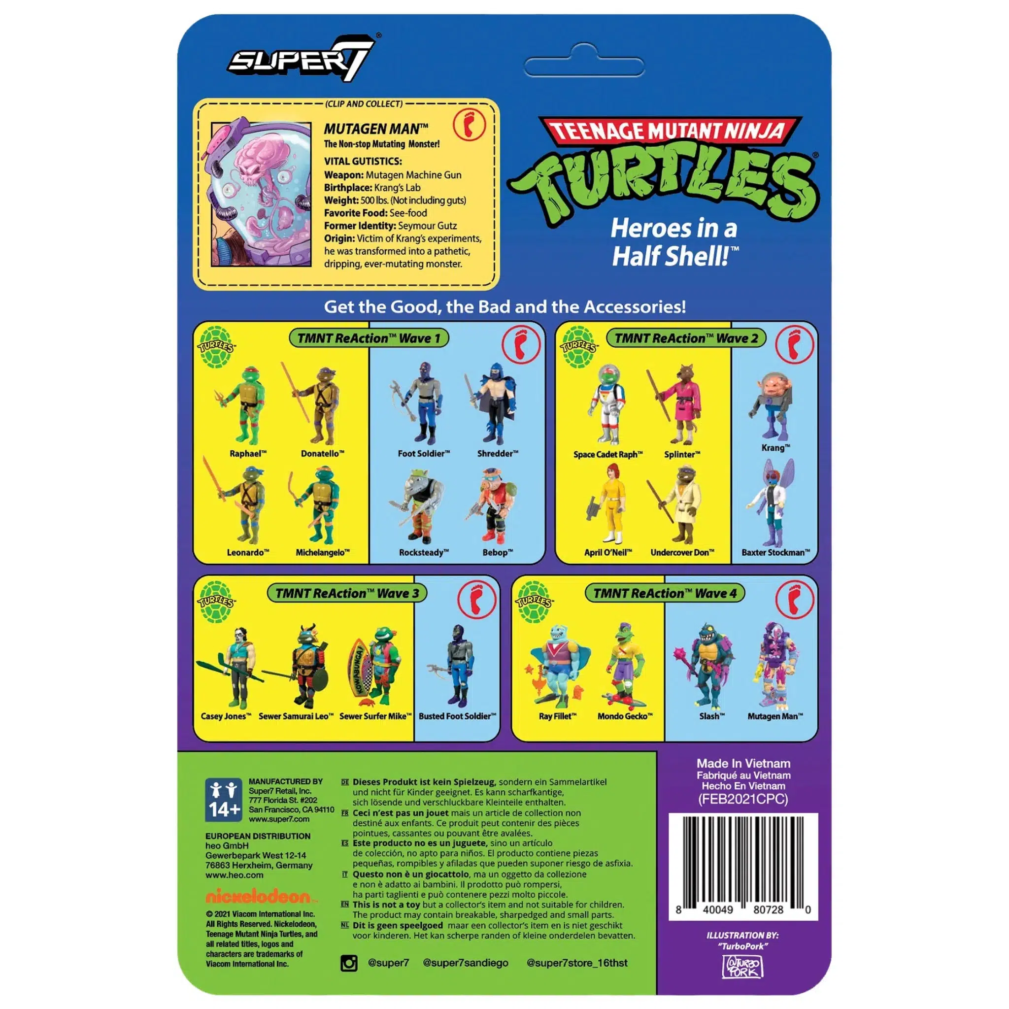 Teenage Mutant Ninja Turtles - Mutagen Man Action Figure - Super7 - ReAction Figures Series, Wave 4 - Image 3