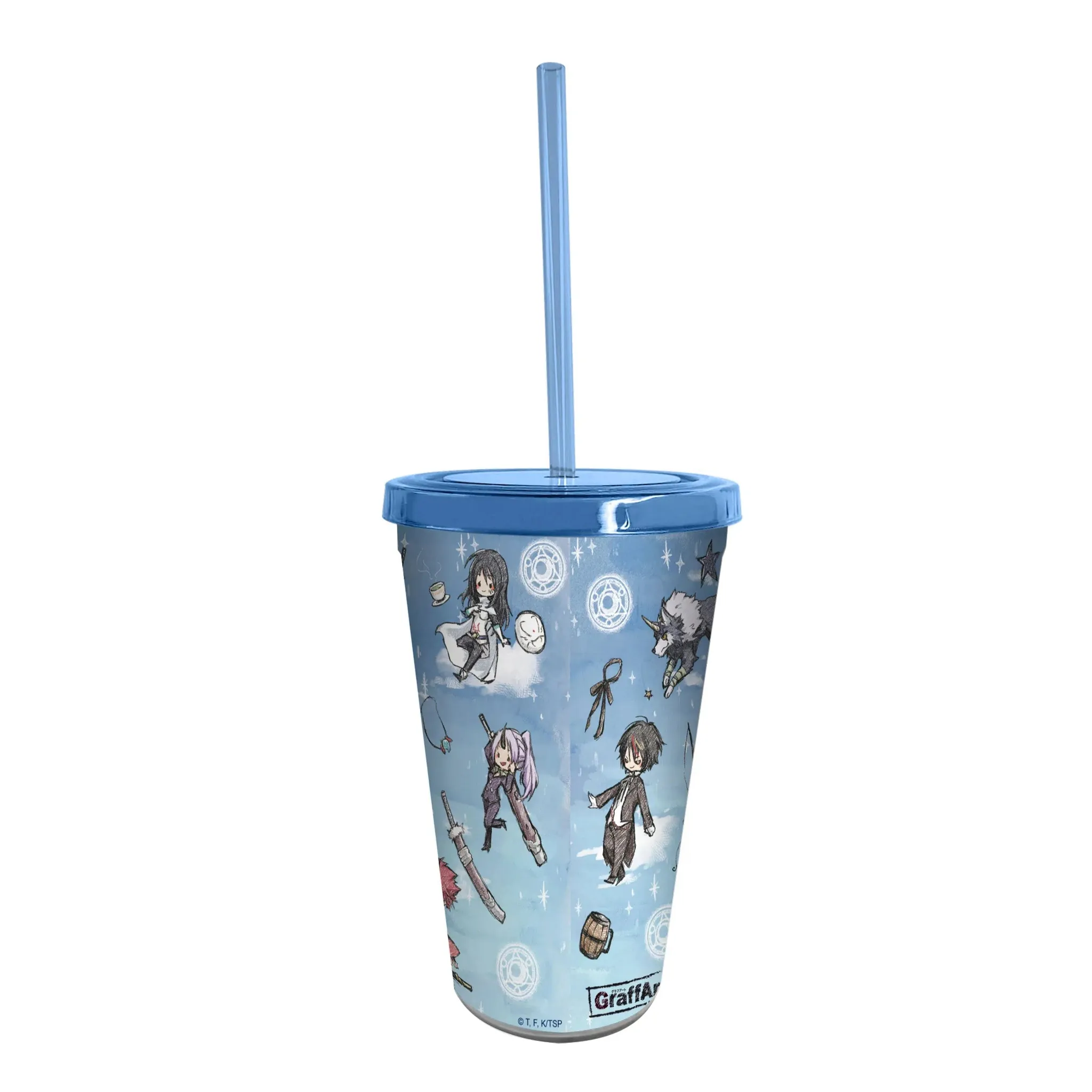 That Time I Got Reincarnated as a Slime - Graff Art Plastic Tumbler with Straw - ABYstyle - Image 2