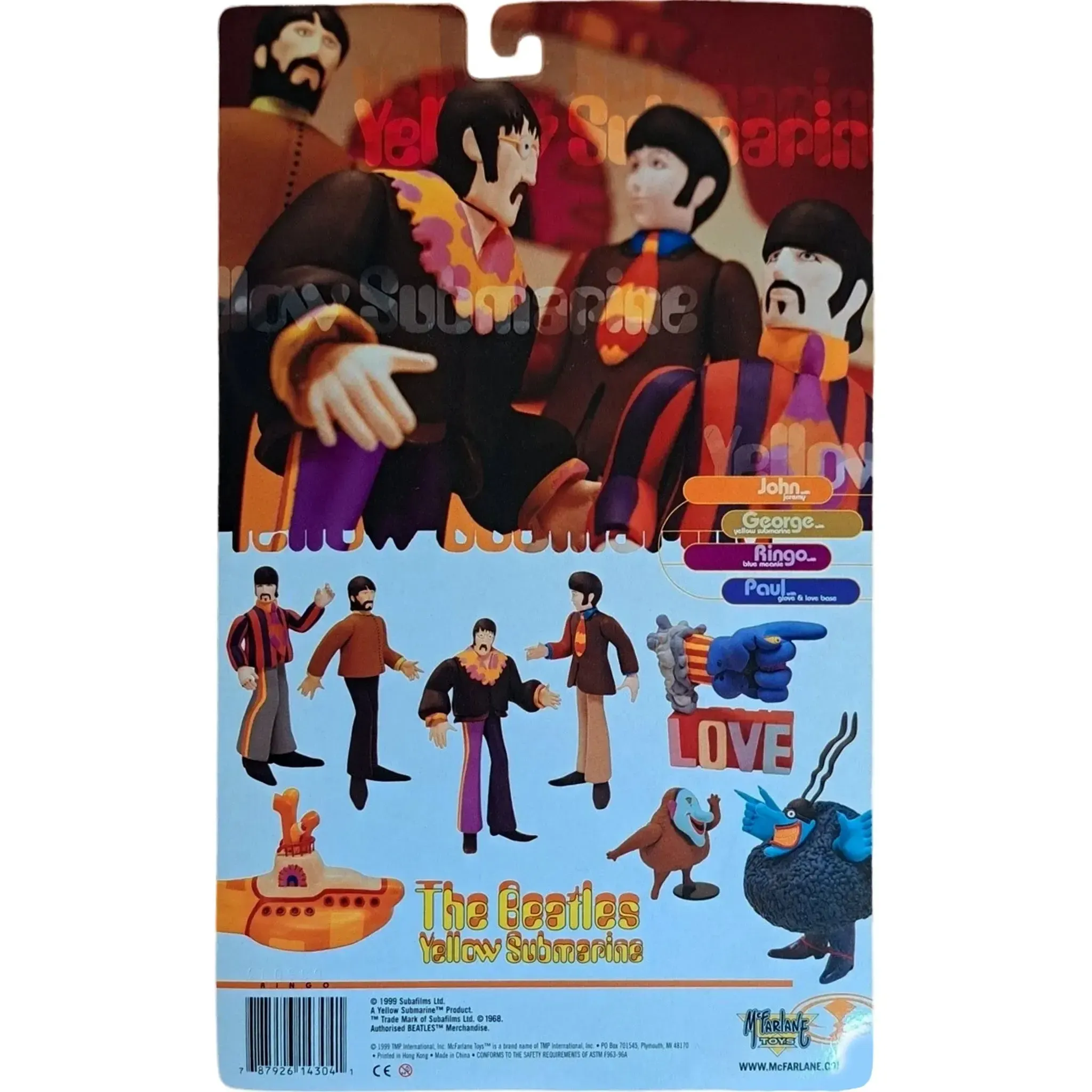 The Beatles: Yellow Submarine - John Lennon & Blue Meanie Figure Set (7" / 6.5") - McFarlane Toys - (1999) - Image 2
