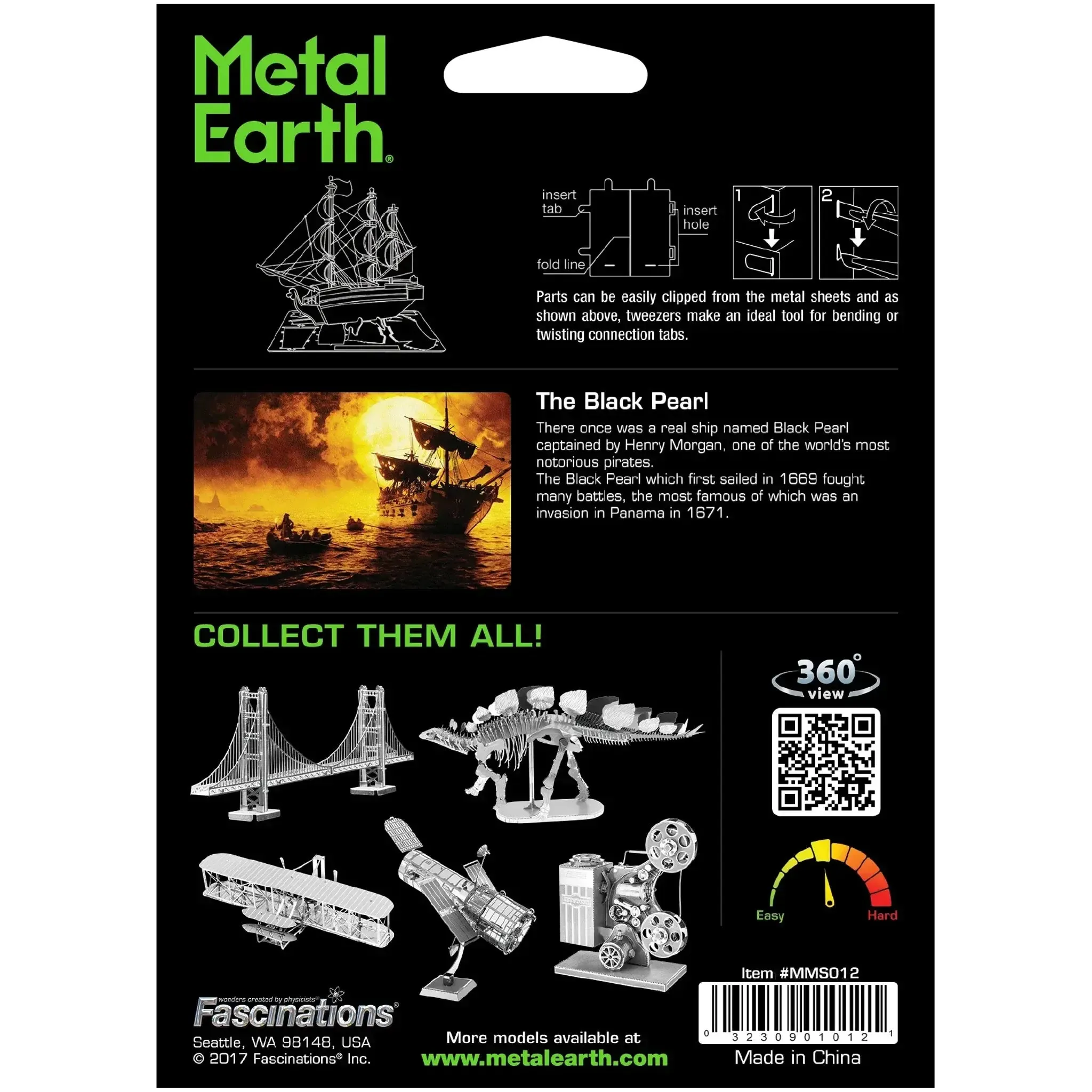 The Black Pearl Pirate Ship Figure Model Kit (Steel, Easy Difficulty) - Fascinations - Metal Earth Series - (2023) - Image 3