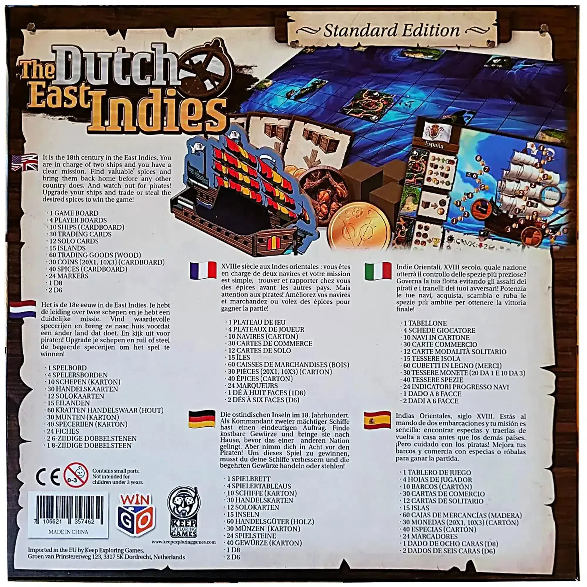 The Dutch East Indies (Standard Edition) - Strategy Pirates Board Game for Family, and Adults (1-4 Players, Ages 8+) - Keep Exploring Games - Image 3