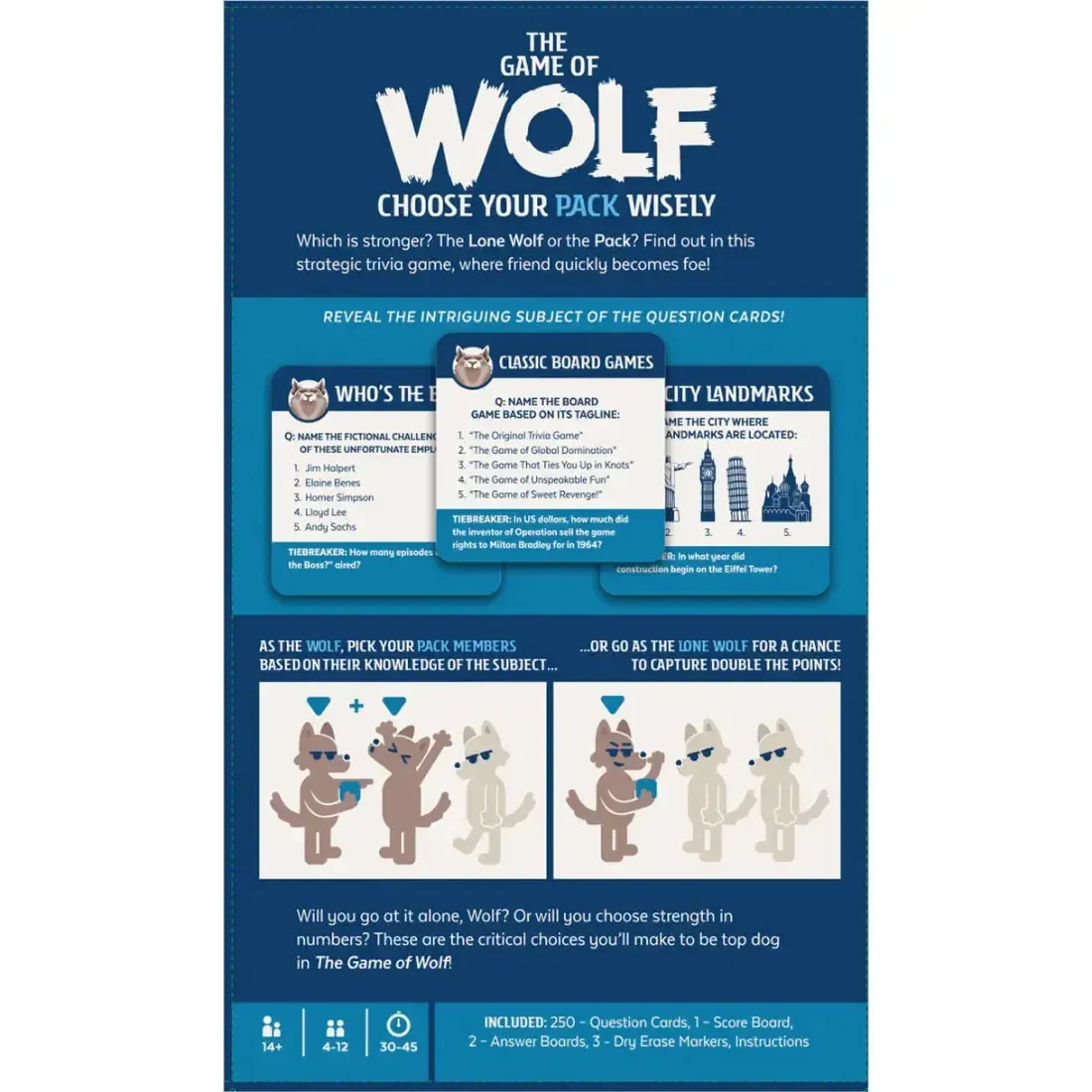 The Game of Wolf - Trivia General Knowledge Card Game for Family, Adults, and Children (4-12 Player, Ages 14+) - Gray Matters Games - Image 3