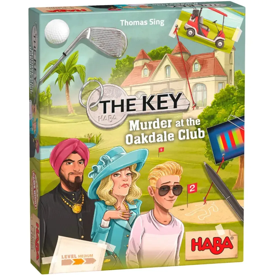 The Key: Murder at the Oakdale Club - Puzzle Crime Board Game for Family and Adults (1-4 Players, Ages 8+) - HABA