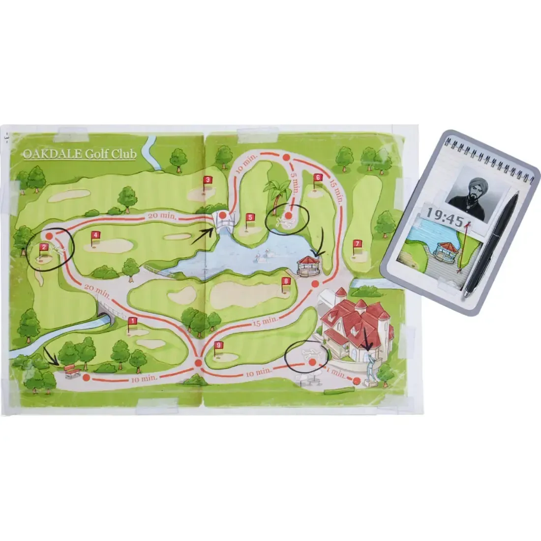 The Key: Murder at the Oakdale Club - Puzzle Crime Board Game for Family and Adults (1-4 Players, Ages 8+) - HABA - Image 4