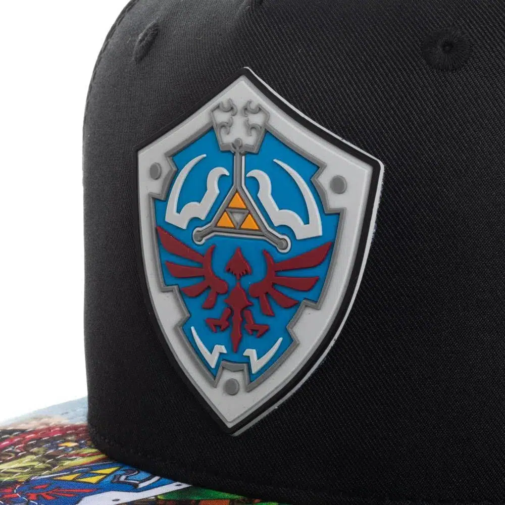 The Legend of Zelda - Characters & Hylian Shield Snapback Hat (Sublimated, Flat Bill) - Bioworld - Image 5